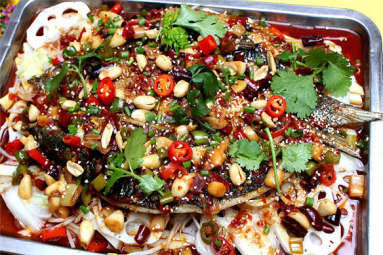 野炉无骨烤鱼饭